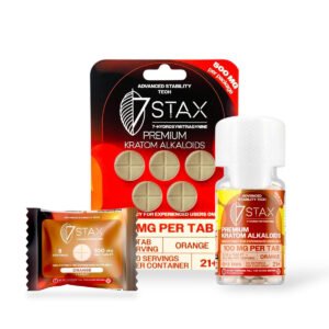 7 stax 7 hydroxymitragynine tablets orange 100mg per tablet